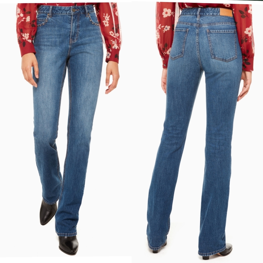 Kate Spade Blue Studded Flare Denim Jean Size 24